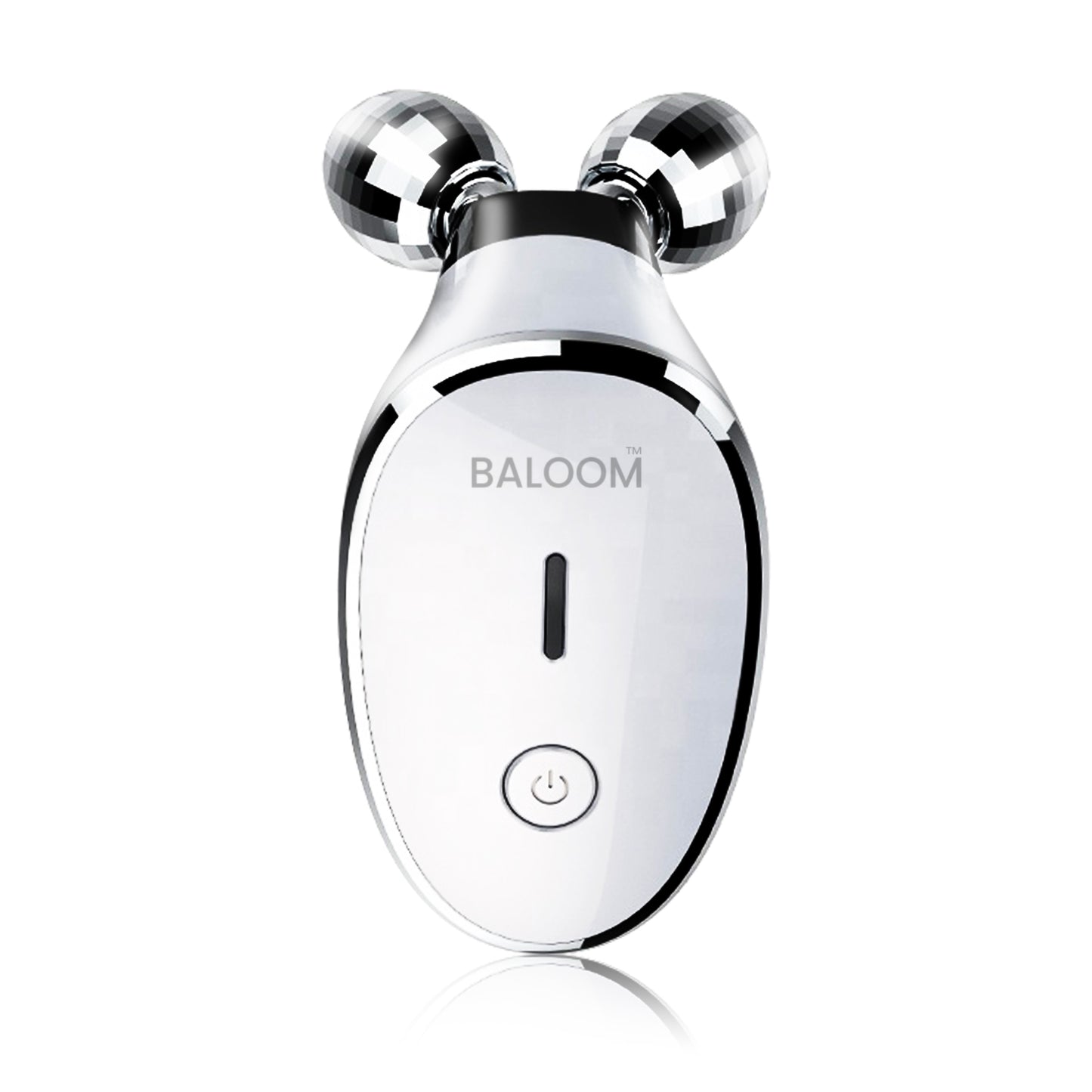 Baloom Microcurrent Face Massager's rollers are like thumbs of a professional aesthetician.