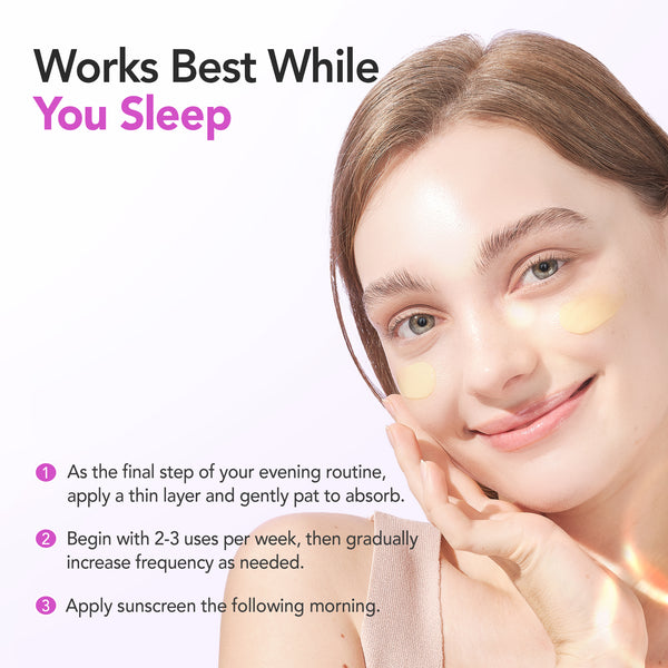 Cosmetic product with text on a white background
