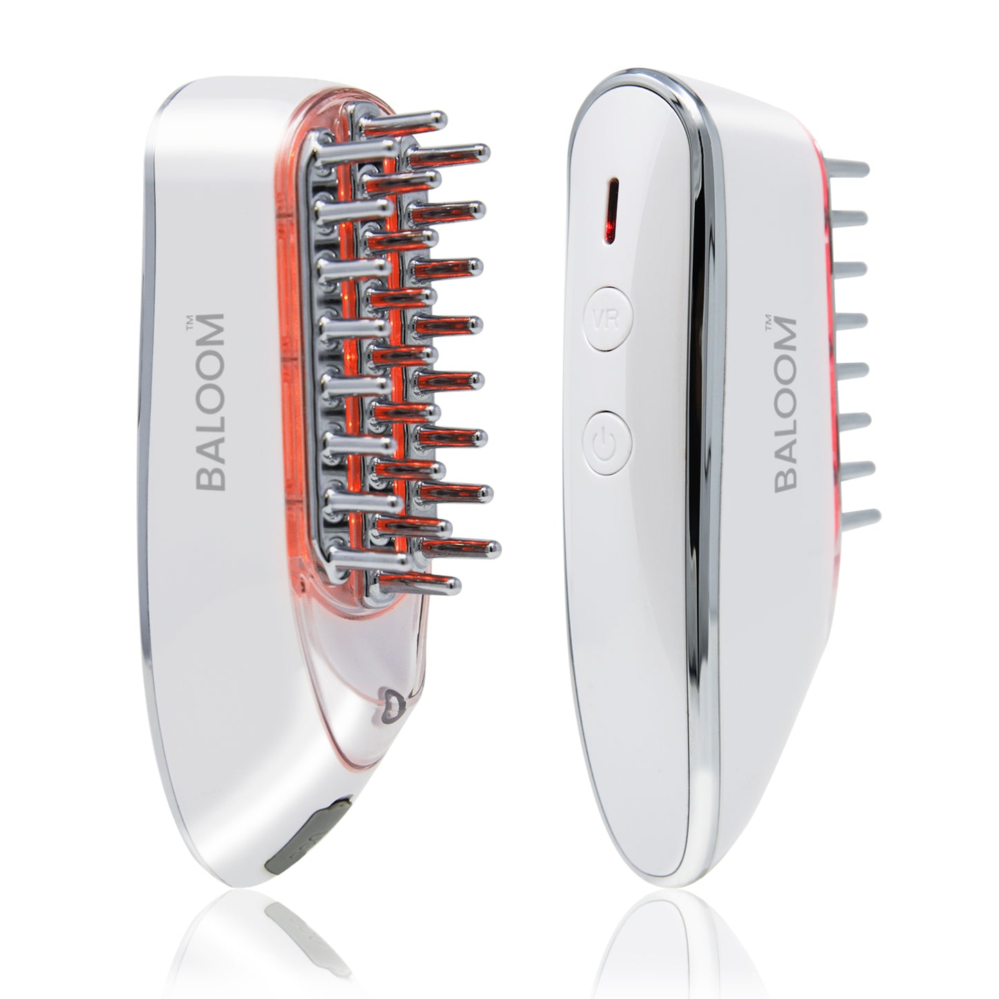 Baloom Scalp Massager provides 4 therapies, microcurrent, red light, vibration, and thermotherapy.