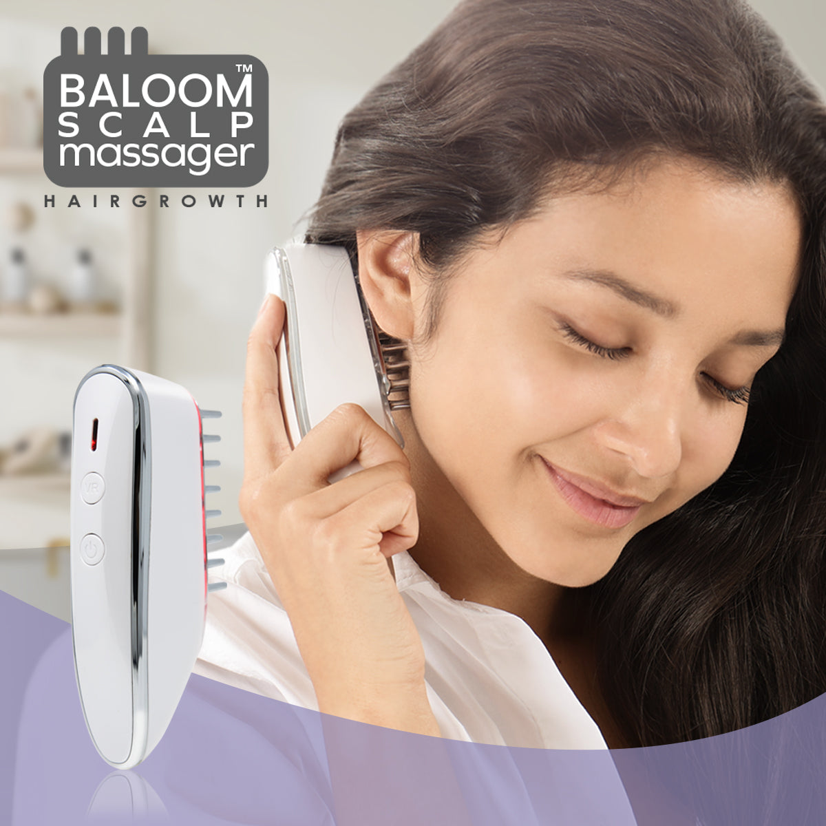 Baloom 4-in-1 Scalp Massager is a home therapy for your hair growing thicker and shinier.